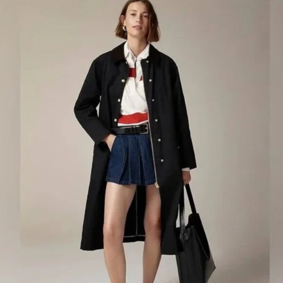 NWT J.Crew Retail Large Long Barn Jacket™ in waxed cotton twill - Picture 1 of 9